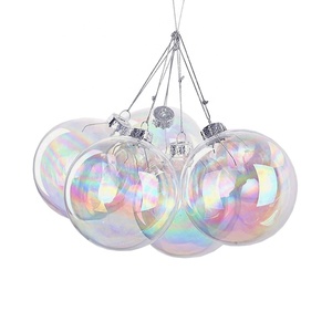 Palline Trasparenti Iridescenti da 6cm/8cm <span class=keywords><strong>per</strong></span> Albero di <span class=keywords><strong>Natale</strong></span>, <span class=keywords><strong>Decorazioni</strong></span> Arcobaleno Riempibili <span class=keywords><strong>per</strong></span> Feste e Matrimoni - Product Image 2