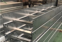 Plateau de câblage de type échelle avec revêtement en poudre pour atelier d'usine, plateau de support de câbles haute capacité