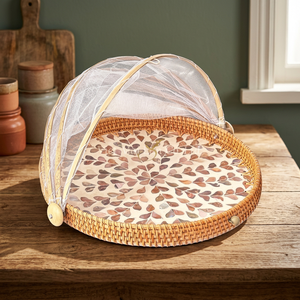Cubierta para Alimentos Hecha a Mano con Concha Natural de Madreperla, No Apta para Uso en Mesa, Protección de Alimentos Vietnamita - Product Image 3