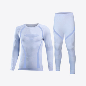 Completo <span class=keywords><strong>Termico</strong></span> Autunno Inverno Senza Cuciture, Pantaloni da Sci Traspiranti ad Asciugatura Rapida, <span class=keywords><strong>Set</strong></span> Sportivo per Ciclismo Uomo <span class=keywords><strong>Donna</strong></span> - Product Image 1