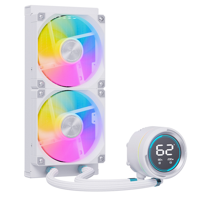 Aio 240mm CPU Cooler High Definition LCD Screen Temperature TDP Panel Aluminum Alloy ARGB PWM Liquid Cooling Fan Overclocking