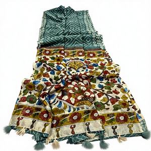 Chemisier Saree en tissu Georgette exclusif indien Vêtements de mariage élégants avec séquence Zari pour les fêtes et les mariages - Product Image 1