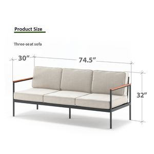 2022 New Design Modern Outdoor Hot Sale <b>Garden</b> Aluminum Furniture Patio <b>Sofas</b> Table Chair Aluminum <b>Garden</b> <b>Sofa</b> Set - Product Image 5