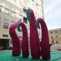 Modèle de tentacules de pieuvre gonflables géants violets de 10 pieds personnalisés Zhenmei pour la décoration extérieure des bâtiments