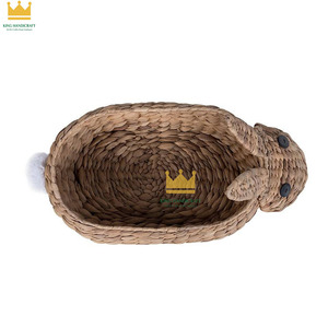 Eco-Friendly Natural Water Hyacinth Kids Rabbit Shape <b>Laundry</b> <b>Basket</b> Toy Storage Solution For Kids Bedroom Organization - Product Image 5