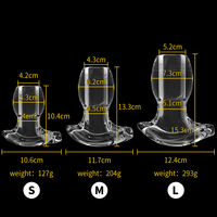 Dilatateur anal lumineux en silicone souple Kimi/OME, étanche, avec lumière clignotante pour stimulation anale féminine