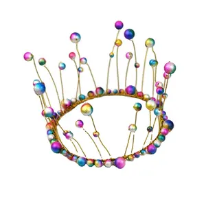 2024 NEW Cross Border Baroque Queen Birthday Cake Crown Decoration Party Supplies Wedding Accessories Crown Factory Wholesale