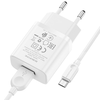 Chargeur BOROFONE BA52A Gamble à port unique, en ABS+PC