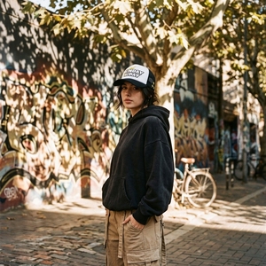 Casquette Trucker Unisexe Réglable à <span class=keywords><strong>5</strong></span> Panneaux Bicolore de Haute Qualité avec Broderie 3D et Patchs Personnalisés Thermocollants en Mousse et Maille - Product Image 5