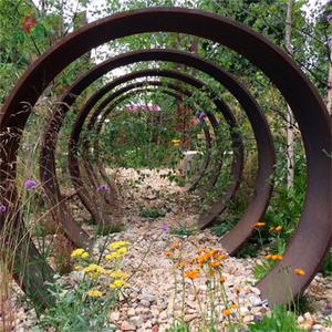 Corten Steel Moon <strong>Gate</strong> <strong>Arch</strong> Is Moongate Design Used <strong>With</strong> 2.6m Height for Your <strong>Garden</strong> <strong>With</strong> Rusty Circular Open Moon <strong>Gates</strong> - Product Image 4
