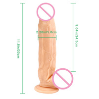 12 pouces PVC doux réaliste épais énorme gode jouet coloré cristal grosse bite sexe Masturbation hommes femmes 30Cm réaliste épais adulte