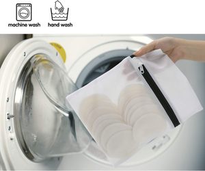Tampons démaquillants réutilisables (lot de 20) Sac à linge lavable Boîte ronde pour le rangement Tampons en coton de bambou réutilisables pour tous les types de peau - Product Image 5
