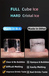 เครื่องทำน้ำแข็งก้อน BLG Commercial 40 กก. เหมาะสำหรับใช้ในบ้านและร้านอาหาร ใช้งานง่าย ทำความสะอาดง่าย กำลังขายดี - Product Image 3