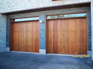 LONG TAI Grain <span class=keywords><strong>de</strong></span> bois 9x7 Verre Aluminium <span class=keywords><strong>Basculant</strong></span> <span class=keywords><strong>Portail</strong></span> <span class=keywords><strong>de</strong></span> <span class=keywords><strong>garage</strong></span> Porte sécurisée pour <span class=keywords><strong>garage</strong></span> 2 voitures Automatique - Product Image 5