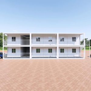 บ้านสำเร็จรูปเคลื่อนย้ายได้ โครงสร้างเหล็กหรูหรา แบบแผ่นเรียบ บรรจุในตู้คอนเทนเนอร์ สำนักงานสำเร็จรูป วิลล่าสำเร็จรูป โรงแรมแบบถอดประกอบได้ - Product Image 4