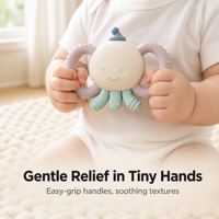 Vente en gros de jouets de dentition pour bébé en silicone personnalisés avec logo, en forme de pieuvre, qualité alimentaire, sans BPA, directement de l'usine, MOQ, conception personnalisée
