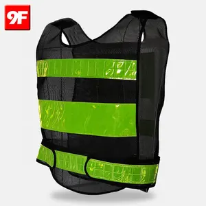 9F Cheap Mesh Black and Yellow Safety Reflective Vest