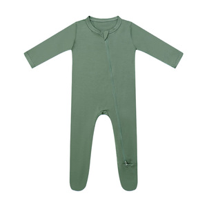Warm Soft and Stretchy 2 Way Zip Footed 0 Months Bamboo Viscose Animal Sleeping <strong>Pyjamas</strong> for Babies Romper Onesie Pajama - Product Image 3