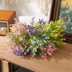 Bouquet de lavande artificielle CallaFloral en plastique rose et violet, décoration d'intérieur, fleurs pour mur floral de mariage, style INS - Product Image 2