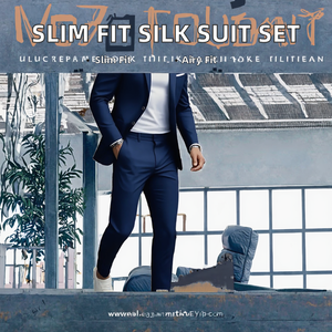 Ensemble de costume TR ajusté de haute qualité pour homme, idéal pour le bureau ou un mariage, avec fermeture éclair, double boutonnage et design respirant - Product Image 2