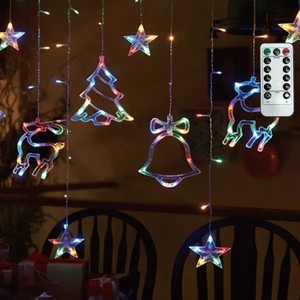 Strisce luminose collegabili a basso voltaggio, 12 strisce, RGby, + x 0,6m, ideali per decorare campane, cervi e alberi di Natale. - Product Image 1