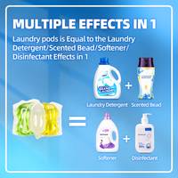 Capsules de Lessive Liquide Jetables De Luxe 10g, Lot de 30, Avec Protection des Couleurs, Détachant, Lavage du Linge, Fonctionnalités Condensées