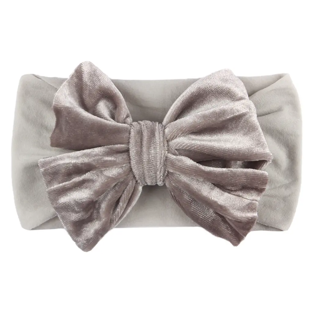 Wholesale Custom Toddler Baby Boutique Ribbon Hair Bows Big Bowknot Headband Baby Girl Ribbon Hair Bow Headband