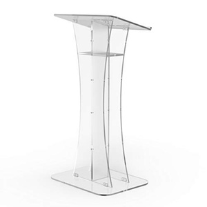 Pupitre de bureau portable en acrylique transparent moderne de qualité supérieure, personnalisé avec impression sérigraphique, épaisseur sur mesure, marque YAGELI, pour église - Product Image 4