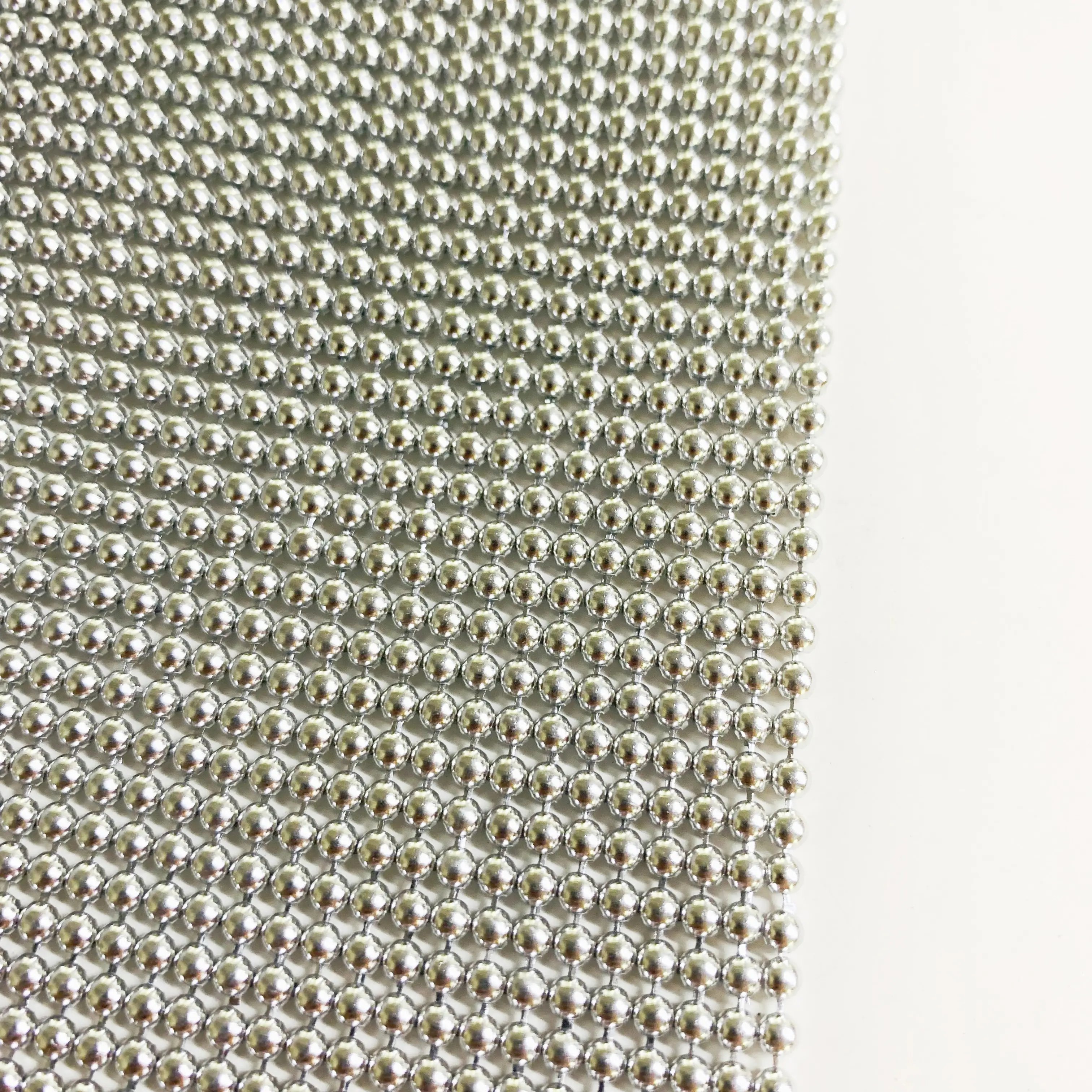 Produttore argento alluminio perline maglia metallo metallico per la decorazione dei vestiti
