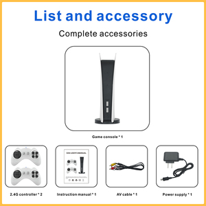 <span class=keywords><strong>Console</strong></span> de jeu TV sans fil <span class=keywords><strong>GS5</strong></span> Classic 2,4 GHz avec 620 jeux intégrés, design rétro portable, prise en charge du multijoueur - Product Image 5