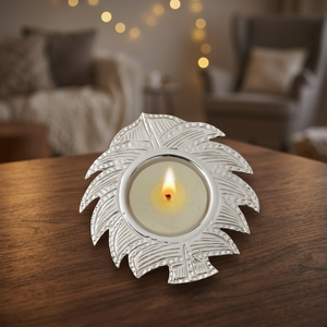 <b>Leaf</b> Christmas Tea <b>Light</b> Holder with Chitai Design - Product Image 4