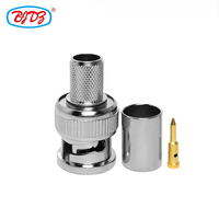 Connecteur RF BNC mâle à sertir en laiton pour câbles RG6, LMR300, 5D-FB, ALMR-300, 5DFB – Connecteurs coaxiaux RF