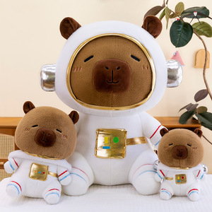 Astronauta capibara peluche cartone animato morbido capibara farcito bambole di animali idrochoerus idrochaeris gettare cuscino regalo - Product Image 5