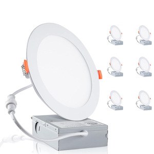 Almacén local Iluminación empotrada <span class=keywords><strong>LED</strong></span> de 6 pulgadas con caja de conexiones, regulable Regulable 2700K-5000K 12W Luz empotrada <span class=keywords><strong>LED</strong></span> ultrafina - Product Image 1