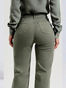 Novità Primavera 2025 Jeans da Donna <span class=keywords><strong>a</strong></span> <span class=keywords><strong>Zampa</strong></span> Micro con Bordo Sfilacciato, Vestibilità Aderente, Tinta Unita e alla Moda - Product Image 4