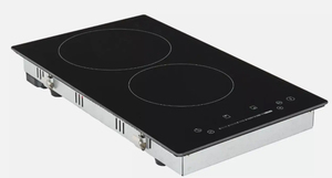 Olyair 2-Burner Cooktop Kid Safety Lock LED Touch Control <b>Plug</b>-in <b>Timer</b> Built-In Glass 63A Ceramic Household - Product Image 4