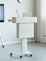 Escritorio Giratorio Moderno con Elevación Neumática Automática, Ajustable, Móvil, para Oficina, Computadora, Estudio, Cama, Ideal para Personas con Discapacidad o Limitaciones