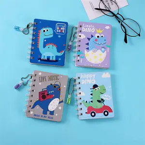 Belgium New trending school office study stationery Free samples cute dinosaur recycled paper spiral diary notebook for girls