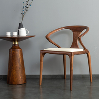 Chaise en bois de frêne au design moderne, siège en PU, chaise de café, salon, restaurant, chaise de salle à manger en bois