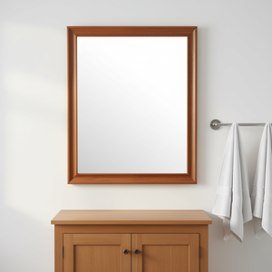 Espejo de tocador rectangular LaVita Oak de Glory Furniture, espejo de baño tradicional montado en la pared con marco de madera duradero - Product Image 2