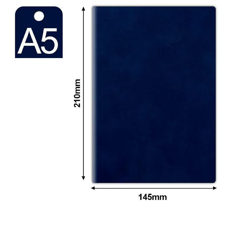 Cuir PU souple bleu A5