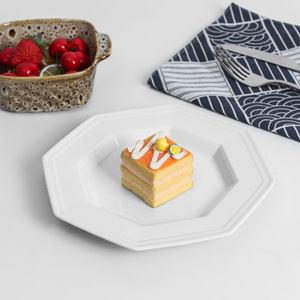 <span class=keywords><strong>Assiette</strong></span> de table <span class=keywords><strong>octogonale</strong></span> en céramique <span class=keywords><strong>blanche</strong></span>, résistante aux rayures, fabriquée à haute température, prix usine - Product Image 1