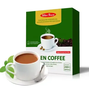 Toptan düşük fiyat yüksek kalite ince yeşil kahve kişisel sağlık şekillendirme kahve çekirdeği yağ brülör için çözünebilir kahve