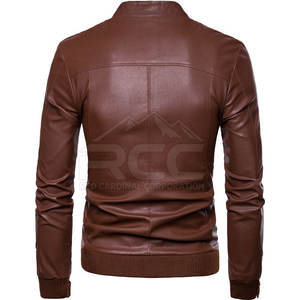 Chaqueta de cuero de calidad superior para hombre, chaqueta de motorista cálida de invierno, ropa de abrigo de moda, proveedor a granel, chaqueta de invierno para hombre - Product Image 3