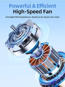 Ventilateur portable rechargeable pliable USB, mini ventilateur de refroidissement à moteur sans balais pour les voyages en extérieur et l'utilisation en voiture - Product Image 6