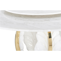 Maßgefertigtes Hochwertiges Luxuriöses Modernes Rundes Esszimmer-Set Natürliche Marmorplatte Edelstahl-Acryl-Basis Höhenverstellbar 6-Sitzer