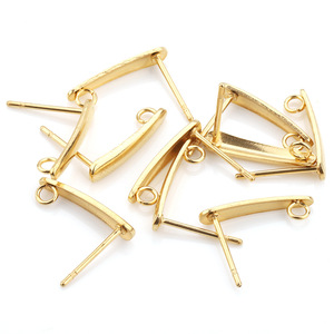 Crochets d'oreille en acier inoxydable plaqué or 18 carats, forme goutte, pour la fabrication de boucles d'oreilles, accessoires de bijouterie unisexe - Product Image 2