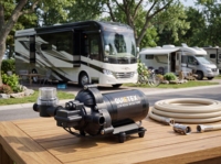 Pompe à eau auto-amorçante 12V 15-45 PSI à faible consommation d'énergie réglable pour cabane hors réseau, camping, boondocking, conversion de van