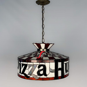 Sensmuel, fábrica de China, venta al por mayor, vidrieras personalizadas, decoración Retro, LED, estilo <span class=keywords><strong>Tiffany</strong></span>, Pizza Hut, lámpara colgante, lámparas colgantes - Product Image 6