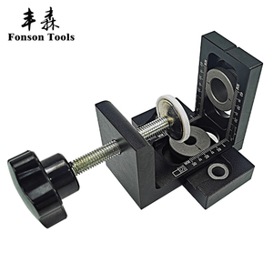 จิ๊กเจาะเดือยกลมแบบปรับได้3 In 1,จิ๊กเจาะรูสำหรับงานไม้พร้อมดอกสว่าน8/15มม. สำหรับเจาะนำร่องเครื่องมือเจาะ - Product Image 3